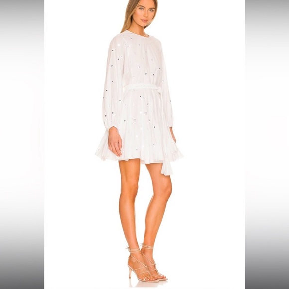 RHODE Ella Dress in White Mirror size Medium - Picture 2 of 5